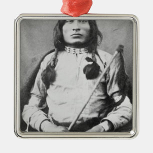 Adorno Metálico Un guerrero de Bull, 1882 (foto de b/w)