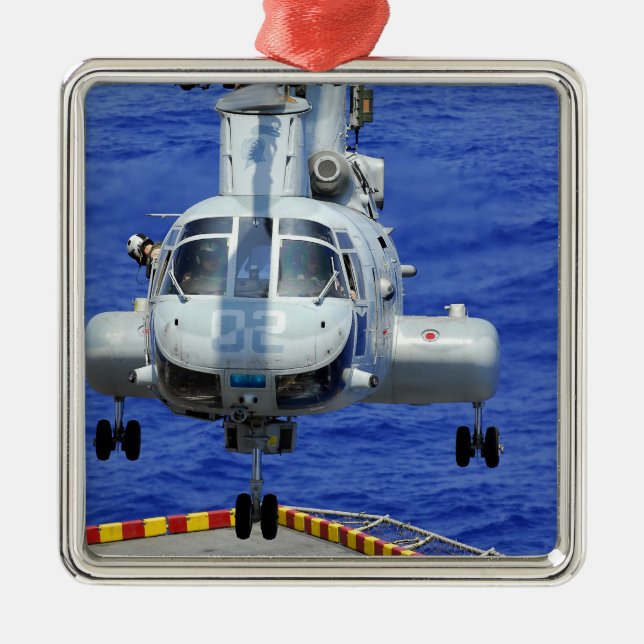 Adorno Metálico Un helicóptero CH-46E Sea Knight (Frente)