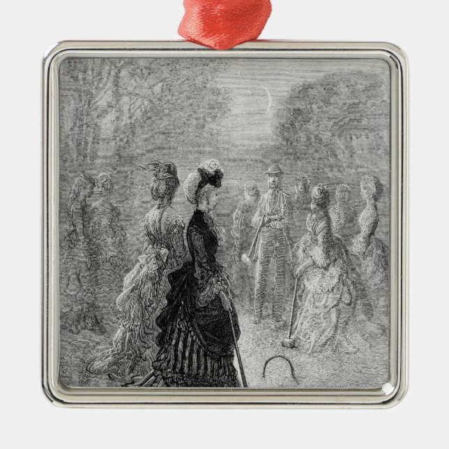 Adorno Metálico Un juego del croquet (Frente)