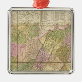 Adorno Metálico Un mapa de Virginia