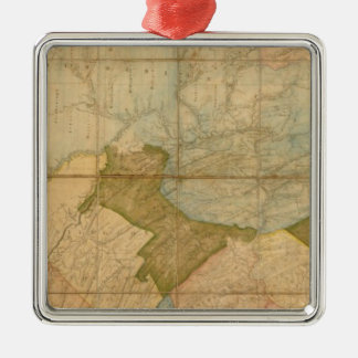 Adorno Metálico Un mapa del estado de Pennsylvania