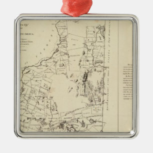 Adorno Metálico Un mapa topográfico