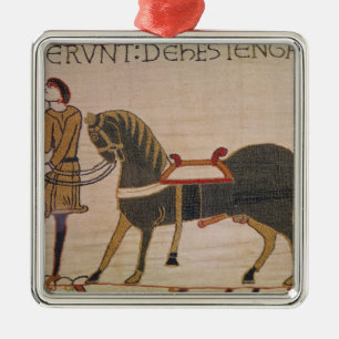 Adorno Metálico Un mensajero trae noticias de Harold a Guillermo