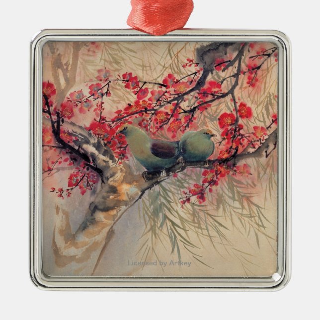 Adorno Metálico Un par en primavera (Frente)