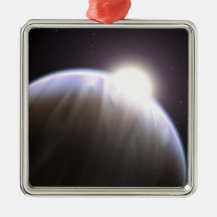 Adorno Metálico Un planeta extrasolar con su estrella del padre