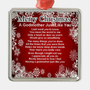 Adorno Metálico Un poema de la madrina - diseño del navidad