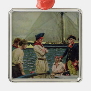 Adorno Metálico Un Privateer americano que toma un premio