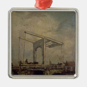 Adorno Metálico Un puente levadizo en una ciudad holandesa, 1875