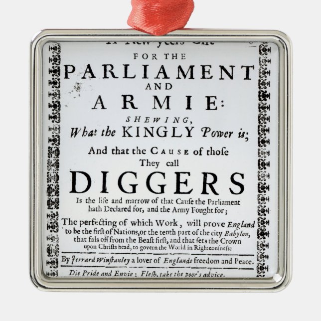 Adorno Metálico Un regalo del Año Nuevo (Frente)