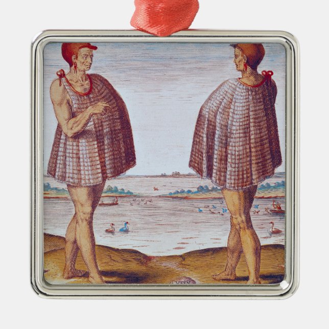 Adorno Metálico Un sacerdote de Secoton en Virginia (Frente)