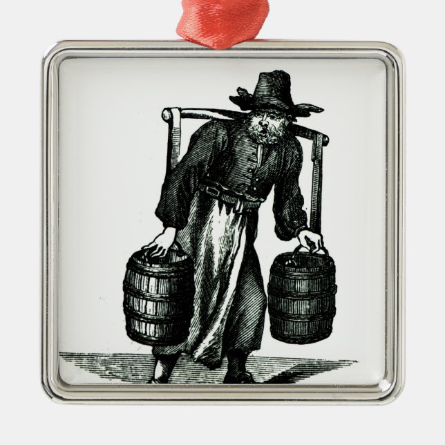 Adorno Metálico Un transportista de agua (Frente)