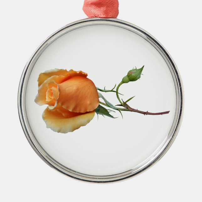 Adorno Metálico Un único corte de rosa (Frente)