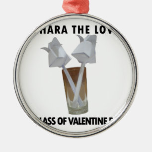 Adorno Metálico Un vaso de paz de San Valentín.