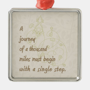 Adorno Metálico "Un viaje…" Proverbio del zen