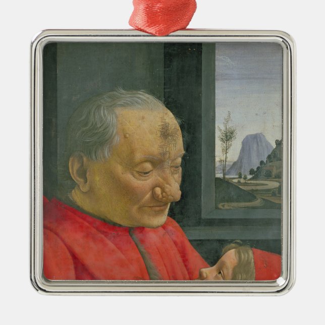 Adorno Metálico Un viejo hombre y un muchacho, 1480s (Frente)