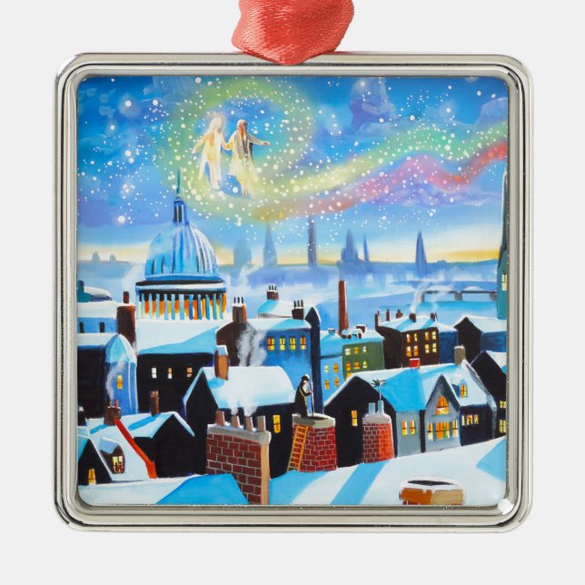 Adorno Metálico Un villancico Scrooge del navidad y fantasma del (Frente)