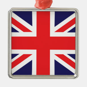 Adorno Metálico Una bandera de Union Jack.