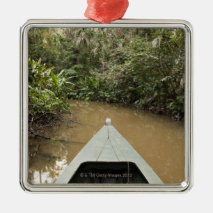Adorno Metálico Una canoa de madera hecha del árbol de Eucylptus