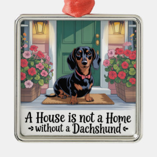 Adorno Metálico Una Casa No Es Un Hogar Sin Un Dachshund