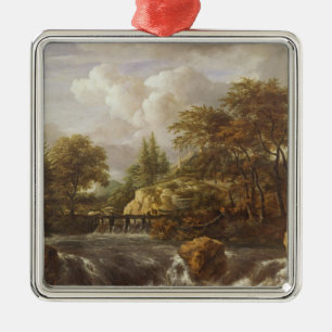 Adorno Metálico Una cascada en un paisaje rocoso, c.1660-70