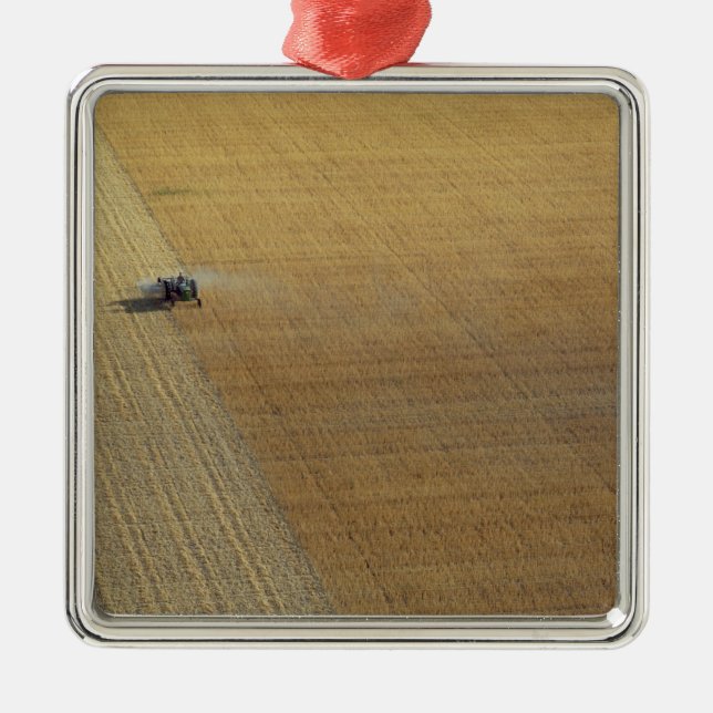Adorno Metálico Una cosecha del tractor (Frente)