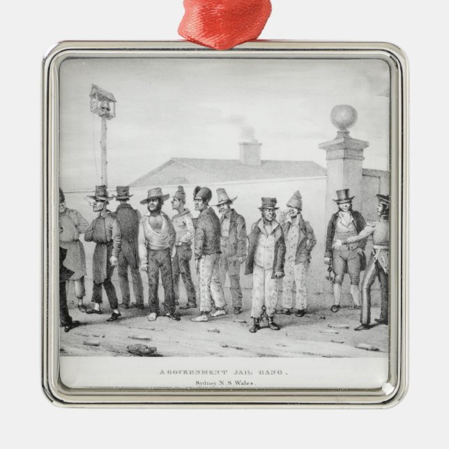 Adorno Metálico Una cuadrilla de la cárcel del gobierno (Frente)