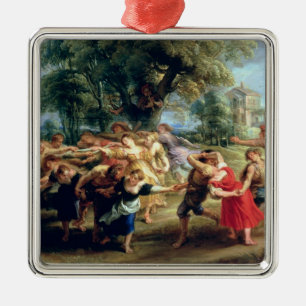Adorno Metálico Una danza campesina, 1636-40