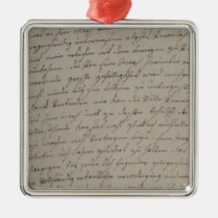 Adorno Metálico Una letra de Maria Teresa a rey Frederick