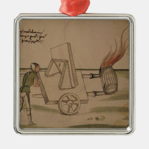 Adorno Metálico Una máquina de guerra, ilustracion de 'De Machini