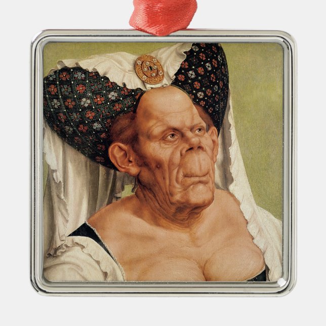 Adorno Metálico Una mujer mayor grotesca, posiblemente princesa (Frente)