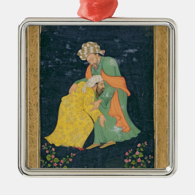 Adorno Metálico Una mulá que arquea abajo a un hombre en el (Frente)