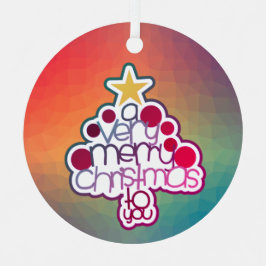 Adorno Metálico Una Navidad muy feliz para ti, Boho