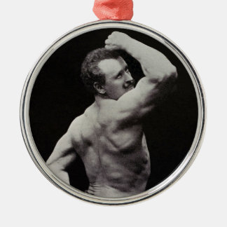 Adorno Metálico Una nueva pose de los hombres fuertes Eugen Sandow