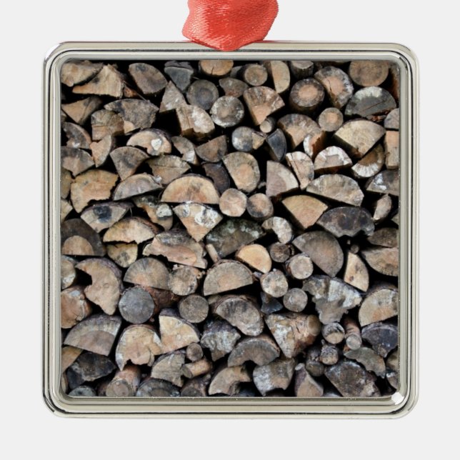 Adorno Metálico Una pila de leña (Frente)