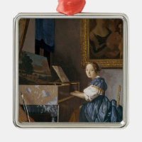Una señora joven asentada en un Virginal, c.1670