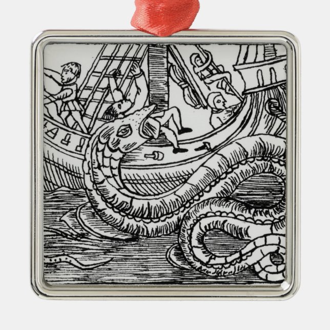 Adorno Metálico Una serpiente de mar (Frente)