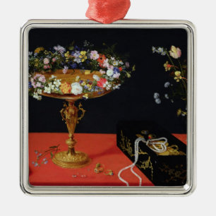 Adorno Metálico Una vida inmóvil de un Tazza con las flores