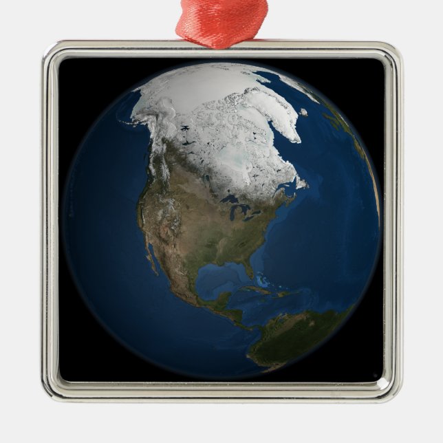 Adorno Metálico Una visión global sobre América del Norte (Frente)