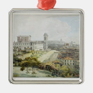 Adorno Metálico Una vista de Roma tomada del Pincio, 1776 (w/c ov