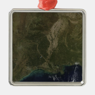 Adorno Metálico Una vista nube-libre de los Estados Unidos