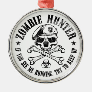 Adorno Metálico undead del cazador del zombi que viven