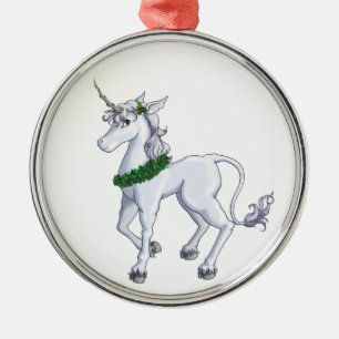 Adorno Metálico Unicornio del navidad