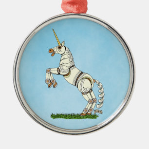 Adorno Metálico Unicornio mecánico
