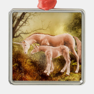 Adorno Metálico Unicornios de otoño