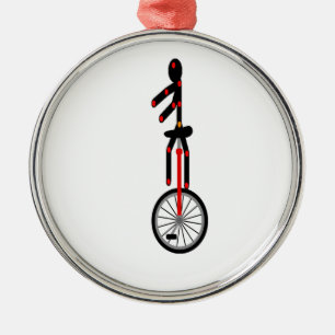 Adorno Metálico Unicycle fantástico en el circo