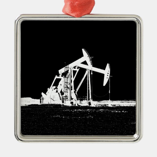 Adorno Metálico Unidad de bombeo dual del pozo de petróleo (Frente)