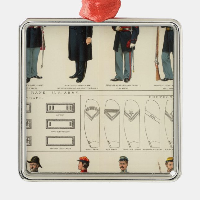 Adorno Metálico Uniformes, los E.E.U.U., ejércitos del CS (Frente)