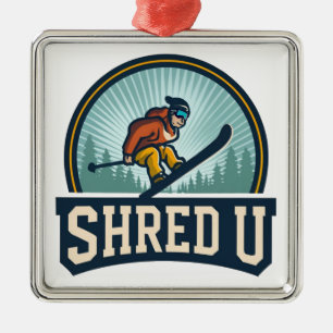 Adorno Metálico Universidad de esquí Shred