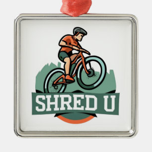 Adorno Metálico Universidad de Shred para Bicicleta de Montaña
