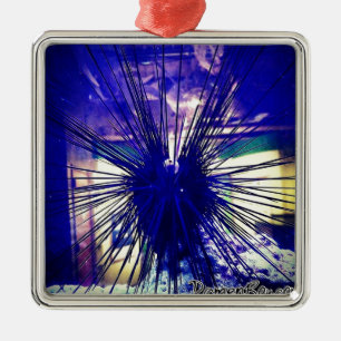 Adorno Metálico Urchin de Longspine Negro